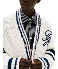 TOMMY HILFIGER TH Cotton cardigan with buttons ecru - Men's Sweaters - 3