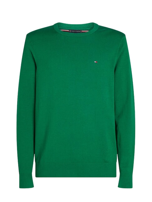 TH Micro logo crew neck sweater new green - Men's Sweaters