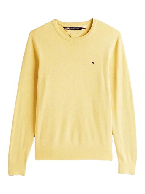 TH Micro logo crew neck sweater citronella heather - Men's Sweaters