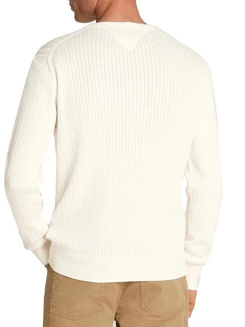TH Cable knit crew neck sweater ivory petal - Men's Sweaters