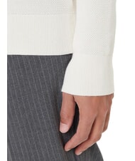 TOMMY HILFIGER TH Honeycomb crew neck sweater ivory petal - Men's Sweaters - 4