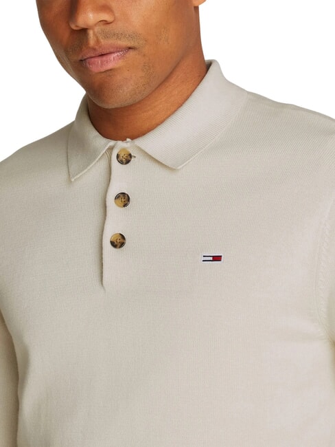 TH JEANS Sweater with collar and buttons newsprint - Men's Sweaters