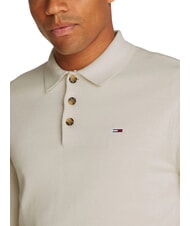 TOMMY HILFIGER TH JEANS Sweater with collar and buttons newsprint - Men's Sweaters - 3