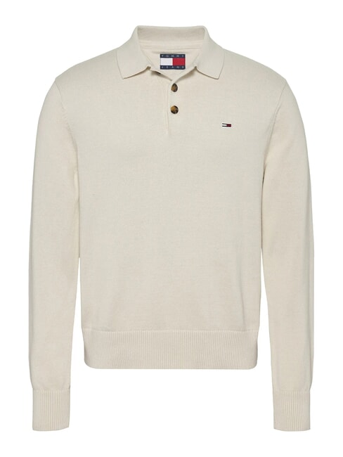 TH JEANS Sweater with collar and buttons newsprint - Men's Sweaters