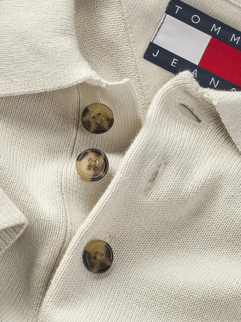 TH JEANS Sweater with collar and buttons newsprint - Men's Sweaters