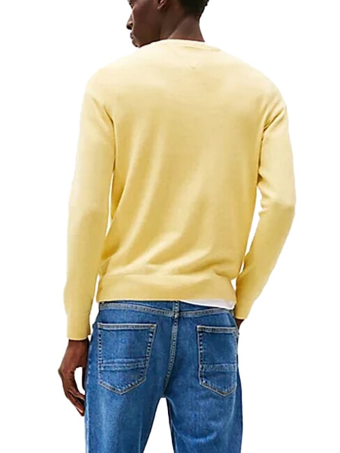 TH Micro logo crew neck sweater citronella heather - Men's Sweaters