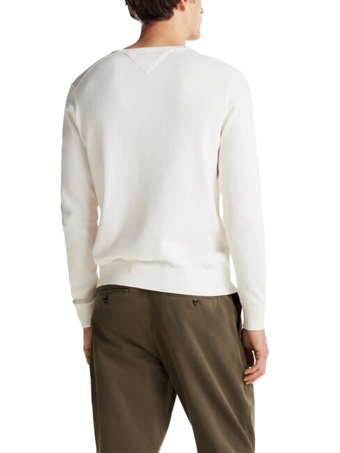 TH Micro logo crew neck sweater ivory petal - Men's Sweaters