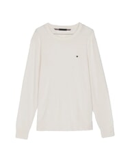 TOMMY HILFIGER TH Micro logo crew neck sweater ivory petal - Men's Sweaters - 4