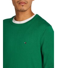 TOMMY HILFIGER TH Micro logo crew neck sweater new green - Men's Sweaters - 3