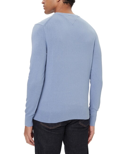 TH Micro logo crew neck sweater vessel blue heather - Men's Sweaters