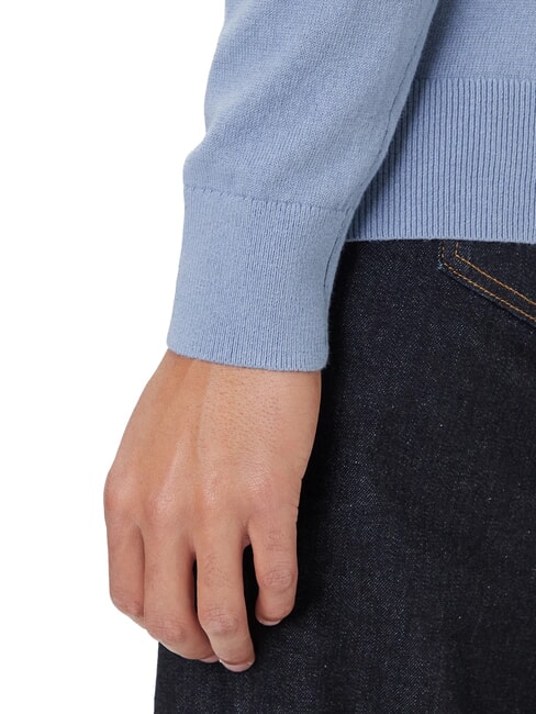 TH Micro logo crew neck sweater vessel blue heather - Men's Sweaters