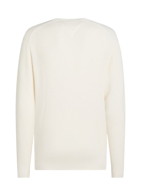 TH Crew neck cotton sweater ivory petal - Men's Sweaters