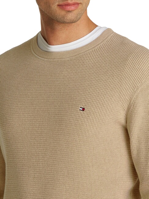 TH Crew neck cotton sweater light blue - Men's Sweaters