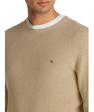 TOMMY HILFIGER TH Crew neck cotton sweater light blue - Men's Sweaters - 3