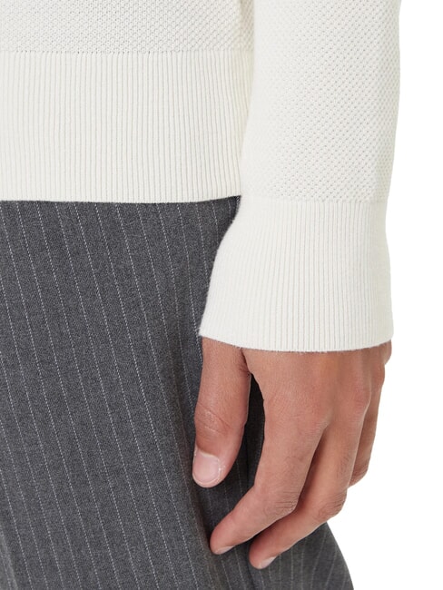 TH Honeycomb crew neck sweater ivory petal - Men's Sweaters