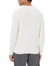 TOMMY HILFIGER TH Honeycomb crew neck sweater ivory petal - Men's Sweaters - 2