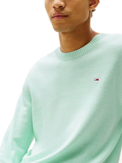 TH JEANS Cotton crew neck sweater spring mint - Men's Sweaters