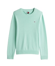 TOMMY HILFIGER TH JEANS Cotton crew neck sweater spring mint - Men's Sweaters - 4