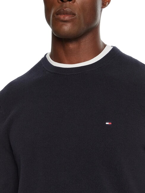 TH Honeycomb crew neck sweater desert sky - Men's Sweaters