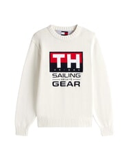 TOMMY HILFIGER TH SAILING Crew neck sweater ivory - Men's Sweaters - 3