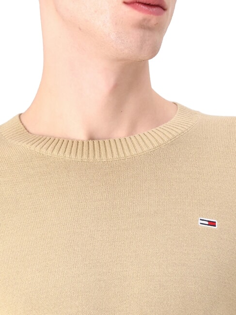 TH JEANS Cotton crew neck sweater relic tan - Men's Sweaters