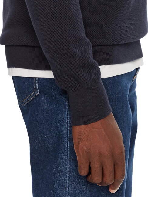 TH Honeycomb crew neck sweater desert sky - Men's Sweaters