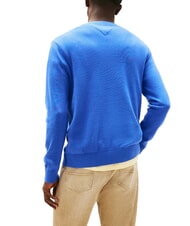 TOMMY HILFIGER TH JEANS Cotton crew neck sweater blue weather - Men's Sweaters - 2