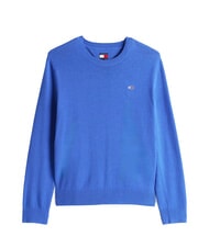 TOMMY HILFIGER TH JEANS Cotton crew neck sweater blue weather - Men's Sweaters - 4