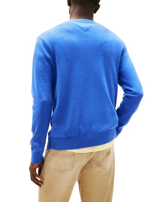 TH JEANS Cotton crew neck sweater blue weather - Men's Sweaters