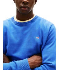 TOMMY HILFIGER TH JEANS Cotton crew neck sweater blue weather - Men's Sweaters - 3