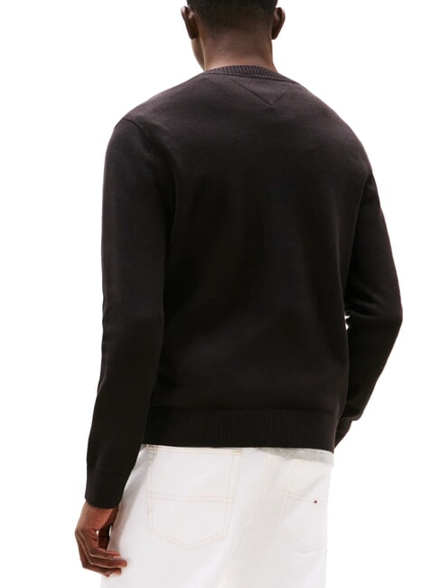 TH JEANS Cotton crew neck sweater black - Men's Sweaters