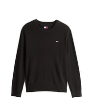 TOMMY HILFIGER TH JEANS Cotton crew neck sweater black - Men's Sweaters - 4