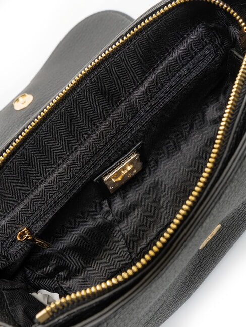 ROCKER Shoulder bag with buckle and studs BLACK - Women&rsquo;s Bags