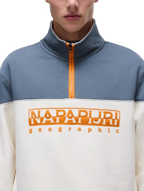 B-SATURNIA Cotton sweatshirt white whisper - Sweatshirts