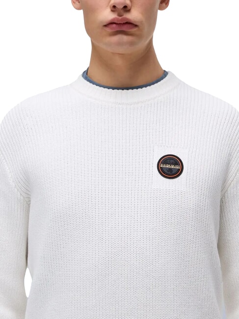 D-PRADO Crew neck sweater white whisper - Men's Sweaters