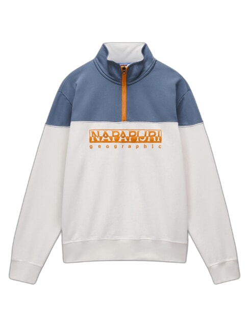 B-SATURNIA Cotton sweatshirt white whisper - Sweatshirts