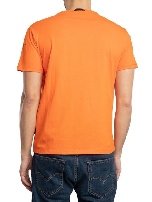 S-BADGE Cotton T-Shirt orange red - T-shirt
