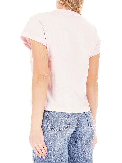 STARS T-shirt with print and studs delicate pink - T-shirt