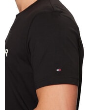 TOMMY HILFIGER TH Short-sleeved cotton T-shirt black - T-shirt - 4