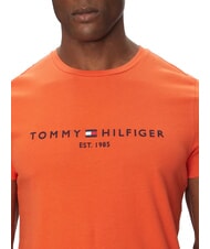 TOMMY HILFIGER TH Short-sleeved T-shirt with logo print brilliant orange - T-shirt - 3