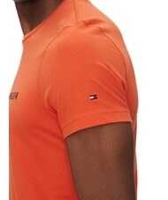 TOMMY HILFIGER TH Short-sleeved T-shirt with logo print brilliant orange - T-shirt - 4