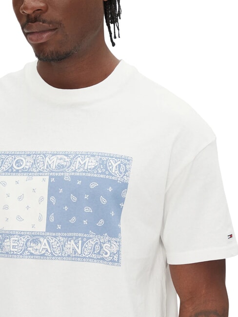 TH JEANS Short-sleeved T-shirt with maxi print ecru - T-shirt