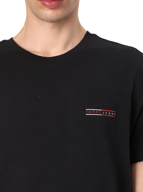 TH JEANS Short-sleeved graphic print T-shirt black - T-shirt