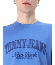 TOMMY HILFIGER TH JEANS Short-sleeved T-shirt with embroidery blue weather - T-shirt - 3