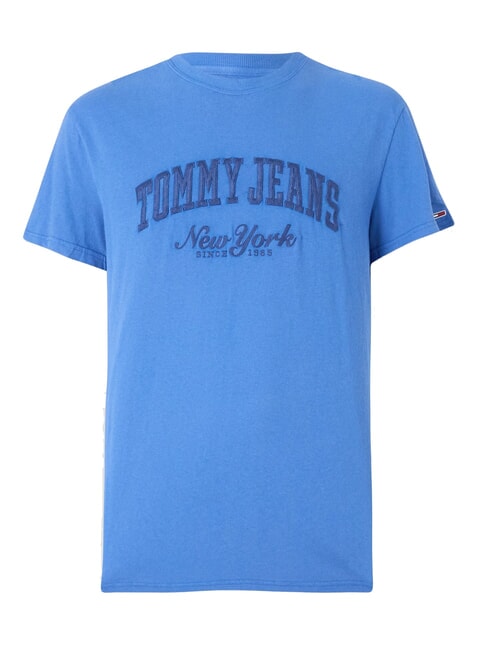 TH JEANS Short-sleeved T-shirt with embroidery blue weather - T-shirt