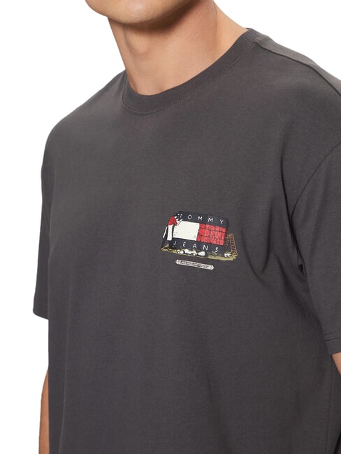 TH JEANS Relaxed fit short-sleeved T-shirt washed black - T-shirt