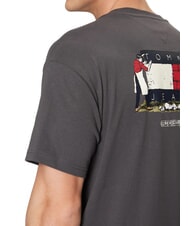 TOMMY HILFIGER TH JEANS Relaxed fit short-sleeved T-shirt washed black - T-shirt - 4