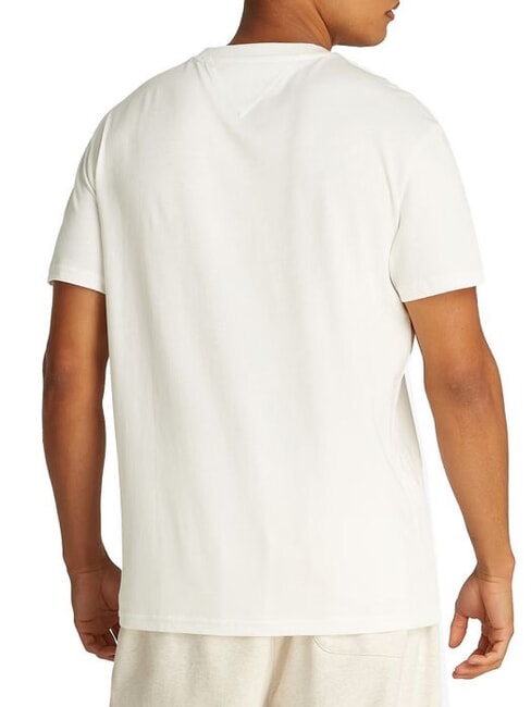 TH JEANS Short-sleeved cotton T-shirt ecru - T-shirt