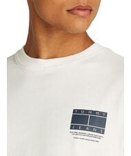 TOMMY HILFIGER TH JEANS Short-sleeved cotton T-shirt ecru - T-shirt - 3