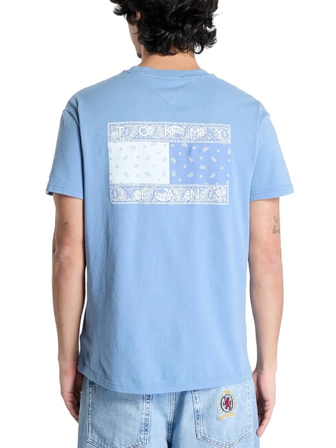 TH JEANS Paisley flag print t-shirt Colorado blue - T-shirt
